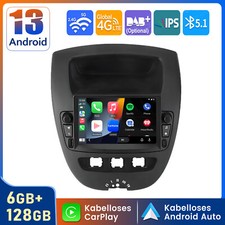 Autoradio Carplay Android per Peugeot 107 Citroen C1 Toyota Aygo GPS Navi 6+128GB