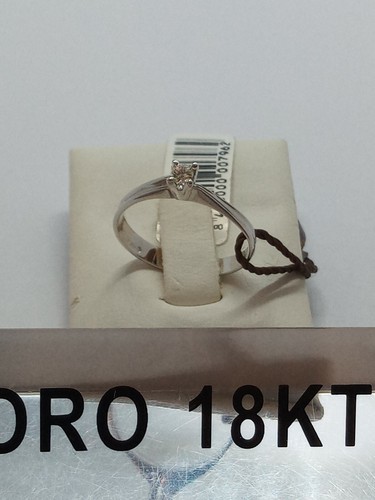 Anello oro bianco 750 kt - bianco,
