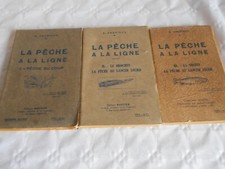 Vintage Fishing book La Peche a la ligne Volume 1 ,2 and 3 A Andrieux Rustica