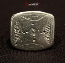 Vecchio Anello Talismano Tuareg Massiccio - Niger