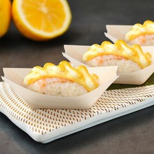  50 vassoi da portata per sushi, piatti da barca in legno, piatti da snack,