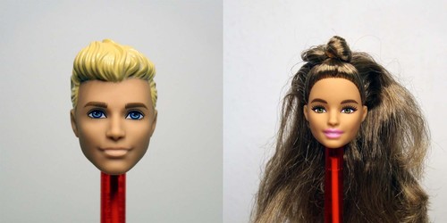 Due teste originali barbie ken - barbie,
