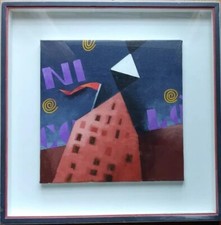 TADINI EMILIO - ACRILICO SU TELA - LA CASA SENZA FINE - FINE ANNI 80