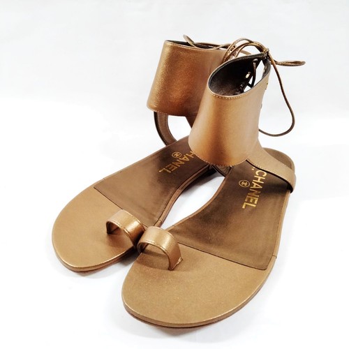 Sandali chanel donna - pelle, oro