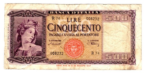 Italia biglietto - biglietto, 500