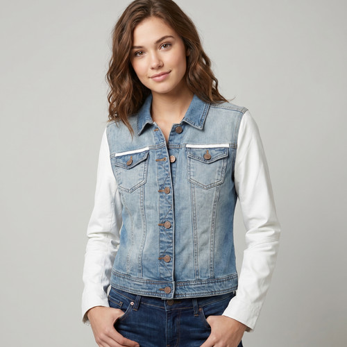 Giacca jeans denim manica
