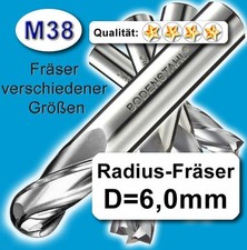 Rund-Fräser, D6 x 80mm, M38