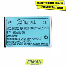 BATTERIA PER MOTOROLA BT50 3,7V 1000MAH E1000 - C975 V1050 - V975 V1050