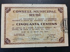 billetes locales de la guerra
