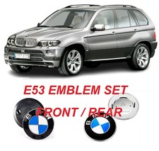 E53 SET emblema anteriore e posteriore 1x82mm + 1x78mm SET di 2 pezzi