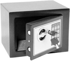 Mini cassaforte digitale con chiave di emergenza