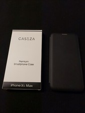 Cover nera di ecopelle a libro per iPhone Xs Max come nuova! 