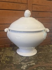 Zuppiera SCI Laveno Verbanum Stone in ceramica bianca con coperchio