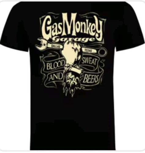 Shirt gas monkey - monkey, garage