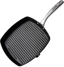 Bistecchiera in Ghisa, 24 X 24 Cm, Pre-Cotta, Effetto Antiaderente