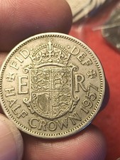 Regno Unito half crown 1957 Regina Elisabetta II 1/2 corona 