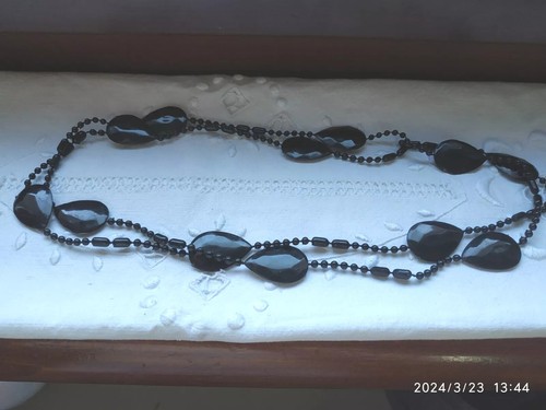 Vintage collana bachelite nero - vintage,