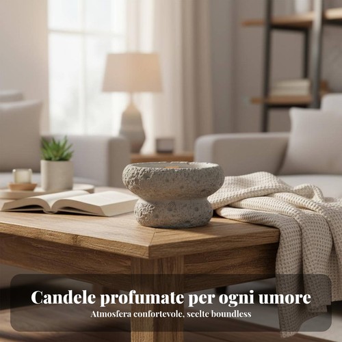 Portacandele cemento profumato