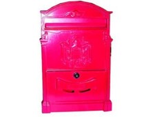 CASSETTA POSTALE IN ALLUMINIO PER ESTERNI  RESIDENCE  ROSSA  - cm.25x9x41h.