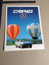 DEPLIANT  PUBBLICITARIO BERTONE CABRIO RITMO SUPER 85 ITALIANO DATI TEC. 8 PG
