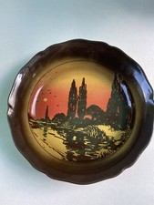 Ciotola tramonto pioppo vintage Royal Doulton piatto rotondo parete anni 70 retrò ciotola