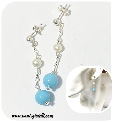 Orecchini argento 925 pendenti - argento,