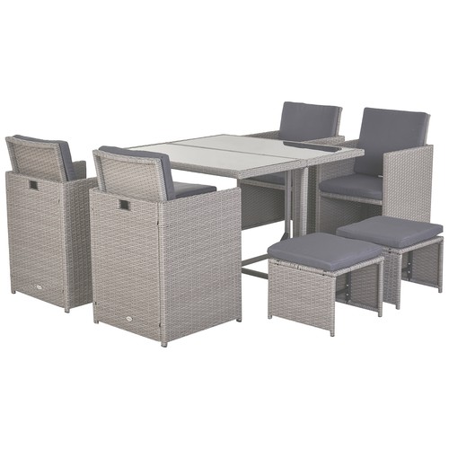 Outsunny set tavolo sedie da - tavolo, e