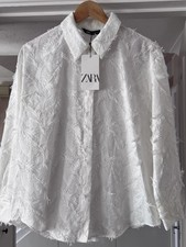 Top camicia ZARA bianco in
