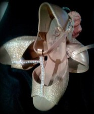 ⭐NUOVO Scarpe Bambina Cerimonia Eventi Elegante Nero o Oro 