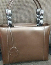 Christian Dior Maris Pearl grande borsa a mano con perline marrone tote bag con sacchetto antipolvere