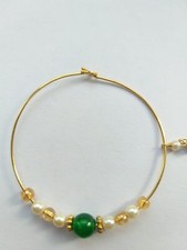 Anello naso perline verde - anello,