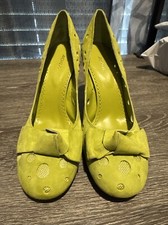 SCARPE DONNA APEPAZZA "DARBY" VERDE CAMOSCIO TRAFORATO FANTASIA FIOCCO FORO MISURA 8,5