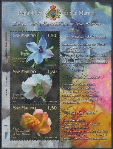 San marino 2011 fiori - marino, dedicati