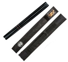 Set 2 Bastoncini Escrima Kali Arnis 26" Legno Duro Rovere Nero con Custodia