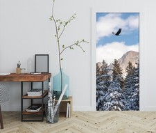 3D Tree Eagle A1876 Door Wall