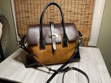 Borsa Dooney & Bourke grande in camoscio Verona Elisa colore marrone miele