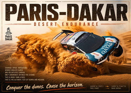 Paris dakar rally poster - dakar, a3