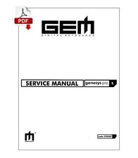 GEM GENESYS PRO S Service Manual repair  Schematic diagrams Schaltplan Schema