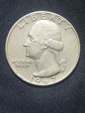 1967 WASHINGTON QUARTER DOLLAR