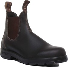 BLUNDSTONE 500 Robusto Premium Pelle Stivali Uomo Scuro Marrone UK 7 - 13