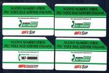 GIAN - Scheda telefonica SIP  "SERIE NUOVO NUMERO VERDE  usata"  G. 341/344