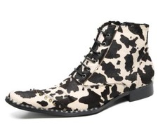 Stivaletti stringati rivetto