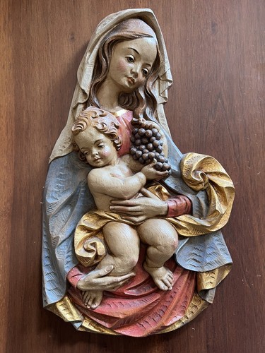 Madonna con bambino scolpita - madonna,