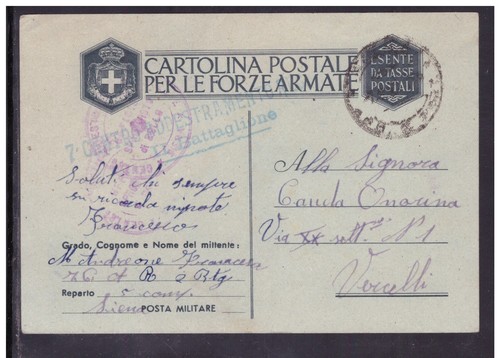 Cartolina postale forze armate - forze,