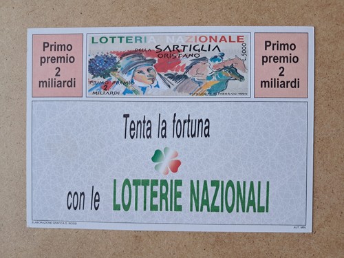 Cartolina lotteria della