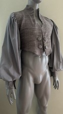 Giacca Romeo XVIII secolo ritagliata manica a sbuffo rinascimentale uomo taglia M/L