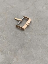 UNIVERSAL GENEVE VINTAGE ROSE GOLD PLATED WATCH STRAP BUCKLE FIBBIA UHREN 16mm 
