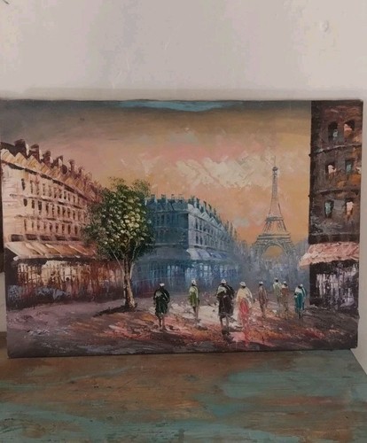 Oil painting paris street - ,