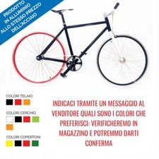 BICI FIXED GEAR SINGLE SPEED TELAIO IN ALLUMINIO MOZZO FLIP FLOP IN VARI COLORI