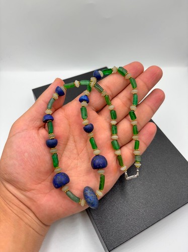 Collana perle lapislazzuli